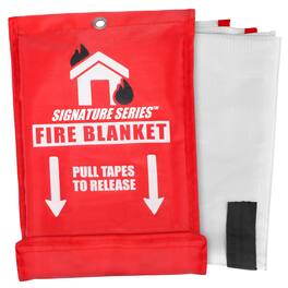 Signature Series - Fire Blanket | Flame Suppression Fiberglass Blanket for Home and Kitchen Safety | Never Expires, 1 Pack - Red