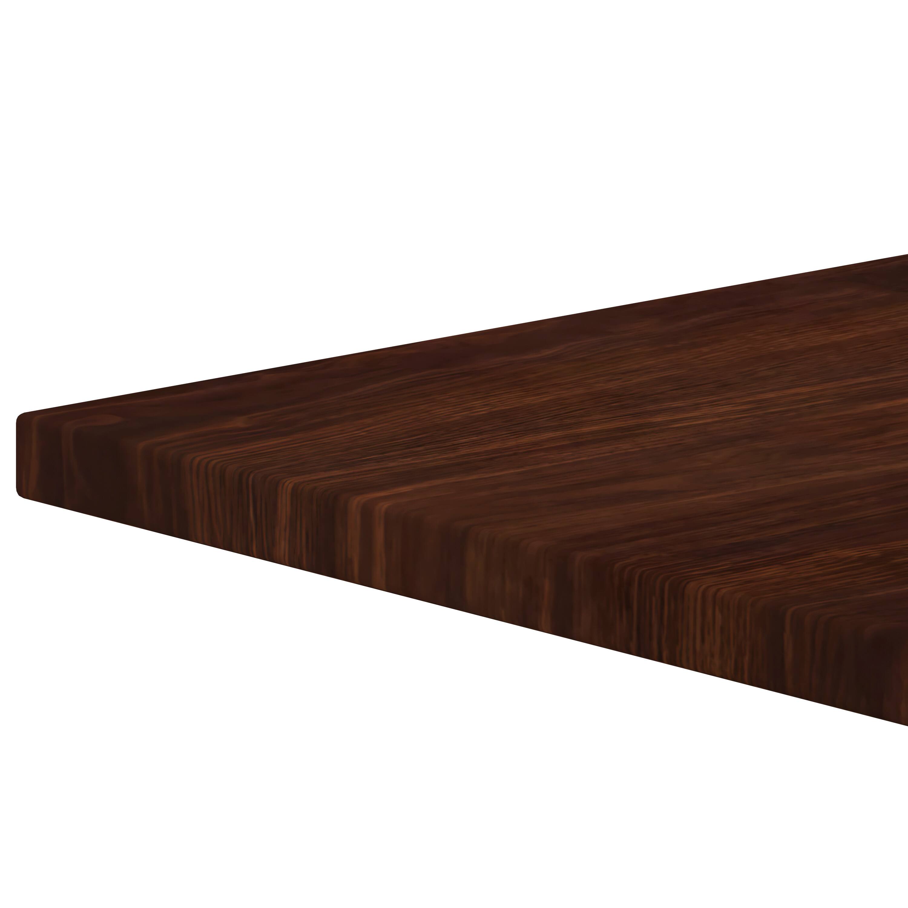Alt View 9. Emma + Oliver - 36" Square High-Gloss Resin Table Top with 2" Thick Drop-Lip - Walnut.