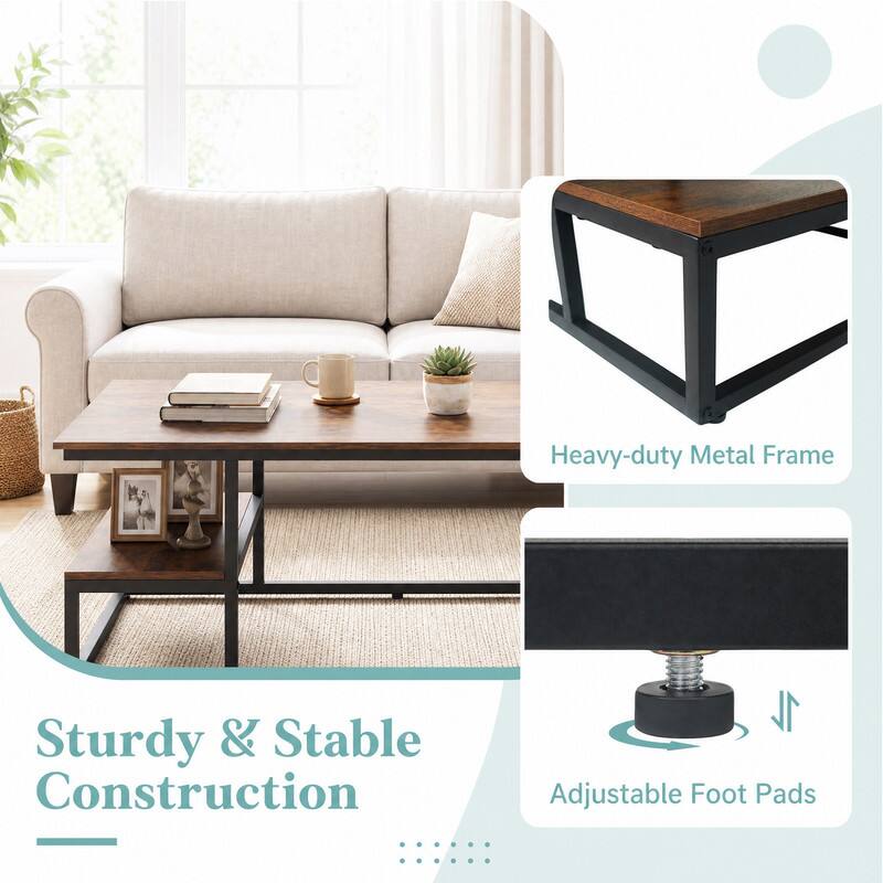 Heavy-duty Metal Frame  
Sturdy & Stable Construction  
Adjustable Foot Pads