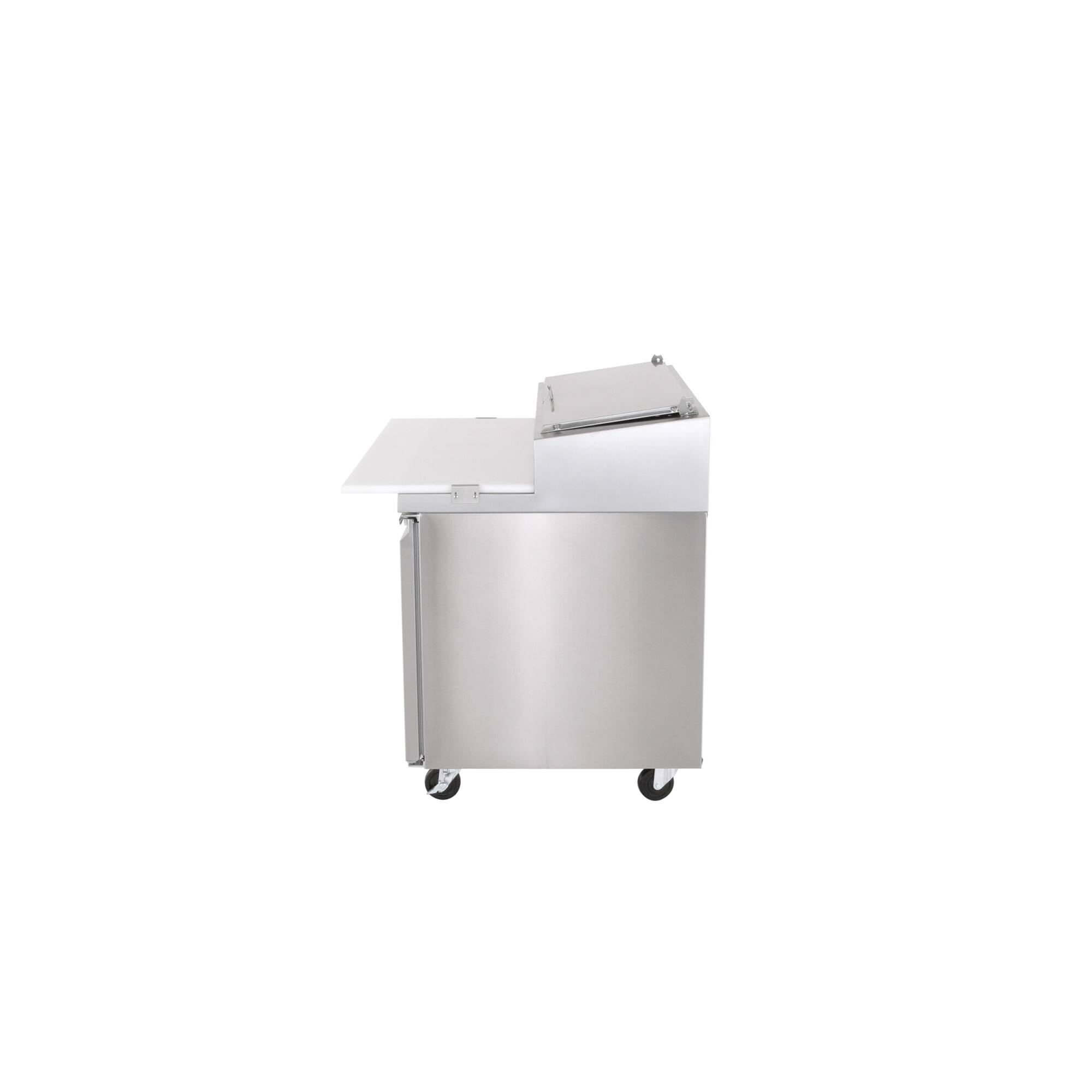 Alt View 3. Magic Chef - Commercial 13.8 cu. ft. Single Door Pizza Refrigerator in Stainless Steel - Stainless Steel.