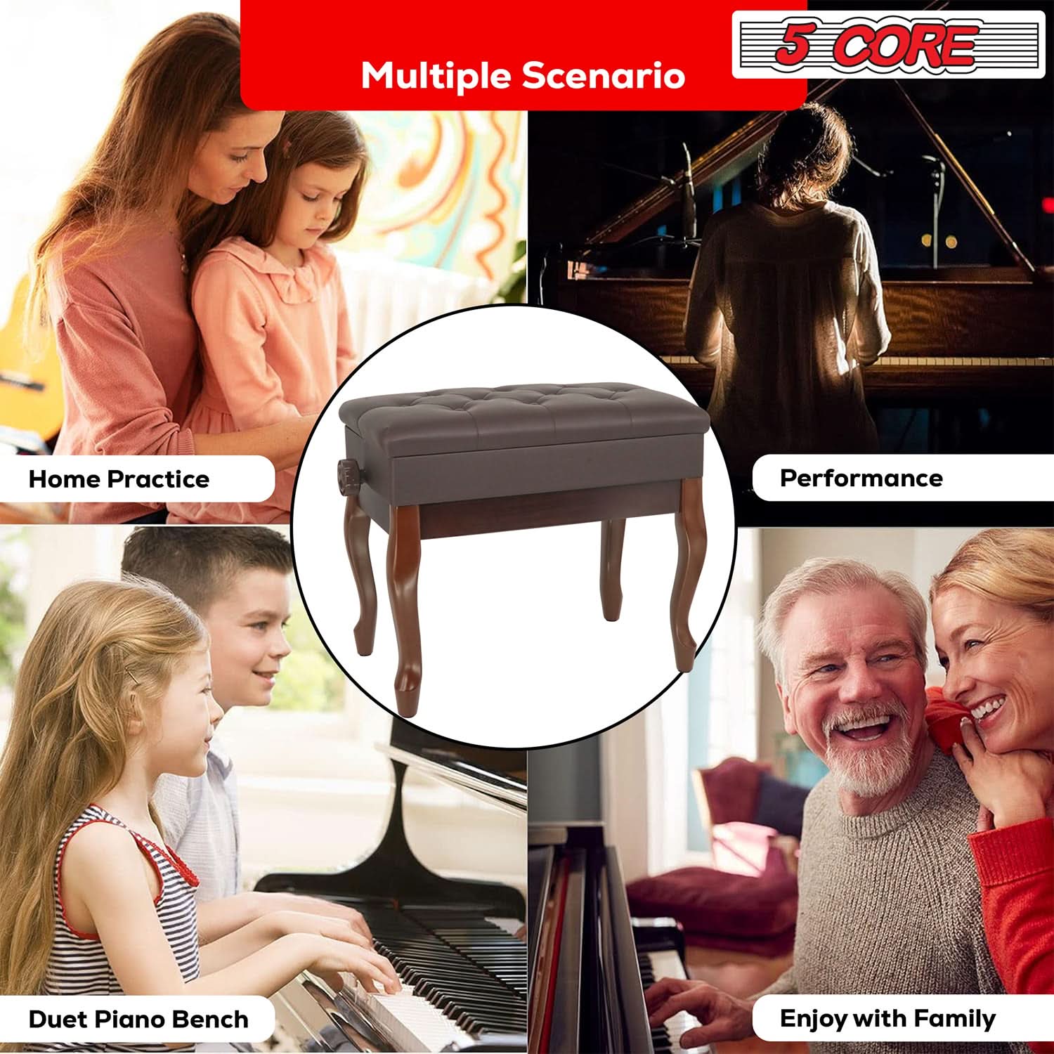 Multiple Scenario 5 CORE

Home Practice
Performance
Duet Piano Bench
Enjoy with Family