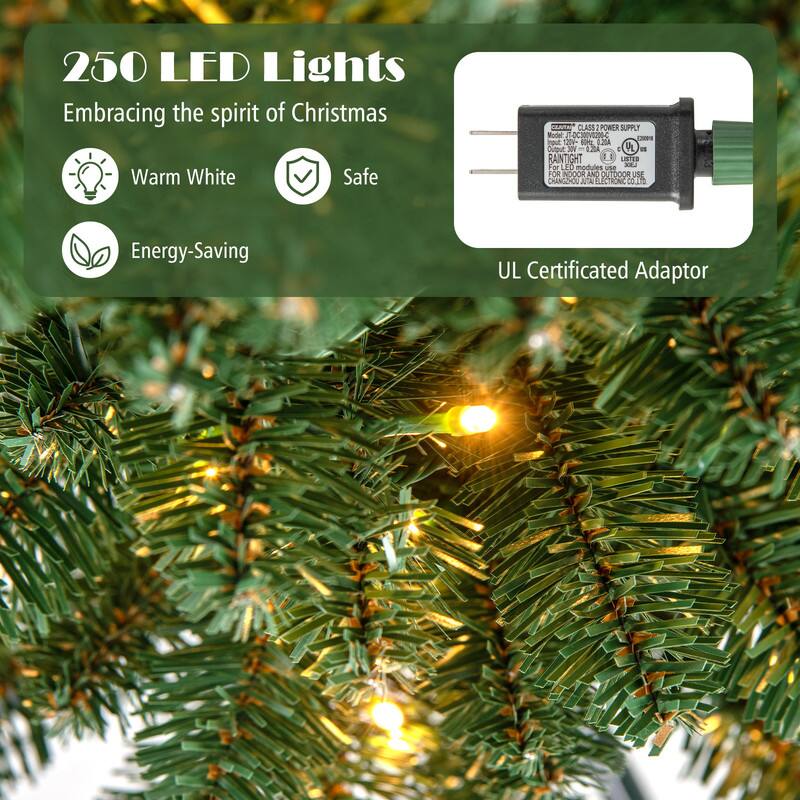 250 LED Lights  
Embracing the spirit of Christmas  
Warm White  
Safe  
Energy-Saving  

CRAUTAS CLASS POWER SUPPLY  
Model: T-OC300V0200-C  
Input: 120V-0.20A  
Output: 30V 0.204  
US RAIN TIGHT LISTED  
For LED modules  
USO FOR INDOOR AND OUTDOOR USE  
CHANGZHOU JUTAI ELECTRONIC CO.LTD  

UL Certificated Adaptor