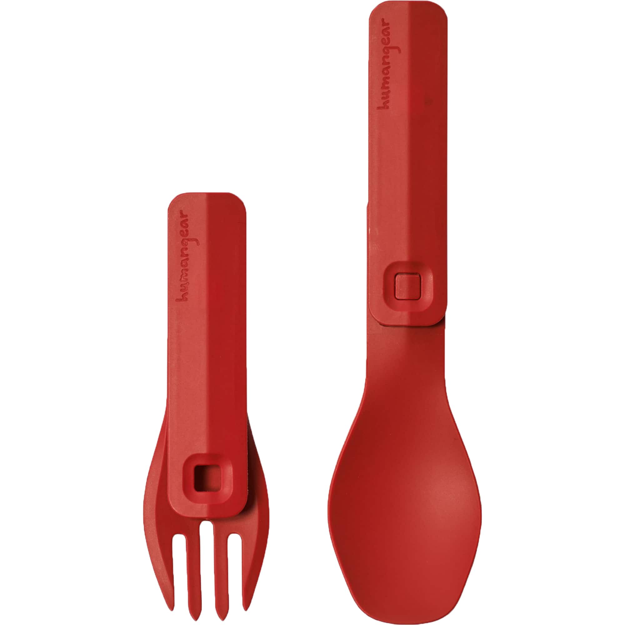 Humangear - GoBites Click Telescoping Fork and Spoon Travel Utensils - Red