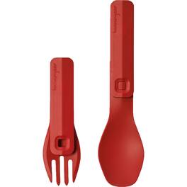 Humangear - GoBites Click Telescoping Fork and Spoon Travel Utensils - Red