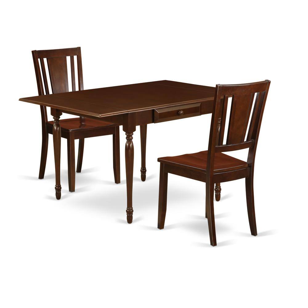 Front. East West Furniture - Dining Room Set Mahogany - Brown.