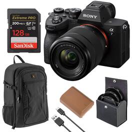 Bundle - Sony - Alpha a7 IV a7 IVra HD Mirrorless Camera with Memory Card, Compact Camera Backpack, Battery and ProOptic Filters