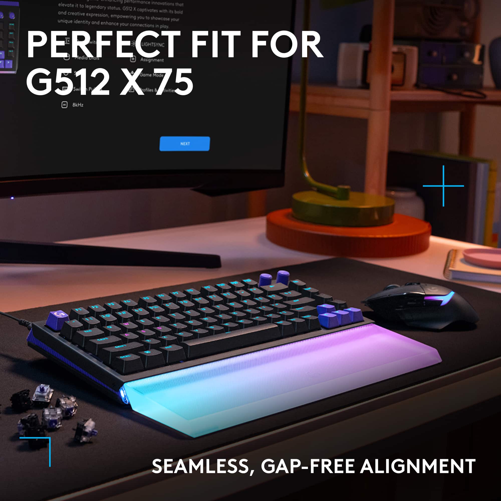 Logitech G512 X PALM REST 75 LIGHTSYNC RGB Lightbar Amplifying