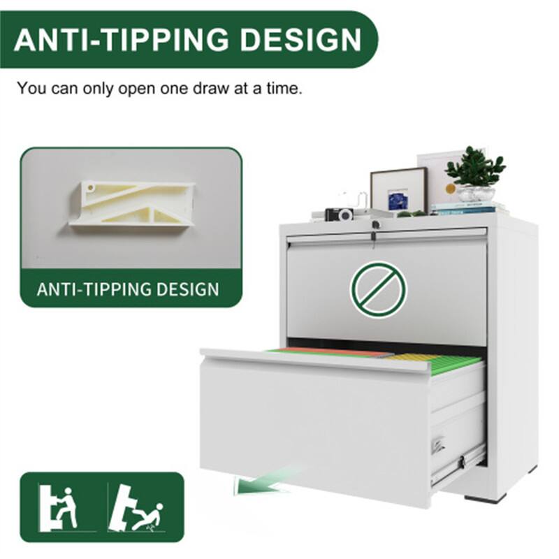 ANTI-TIPPING DESIGN  
You can only open one draw at a time.  

ANTI-TIPPING DESIGN