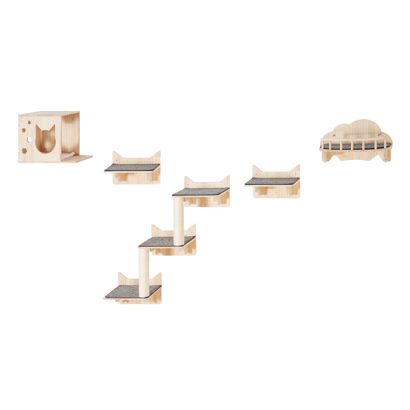 VEVOR Wall Mounted Cat Shelves, Cat Wall Shelves and Perches with