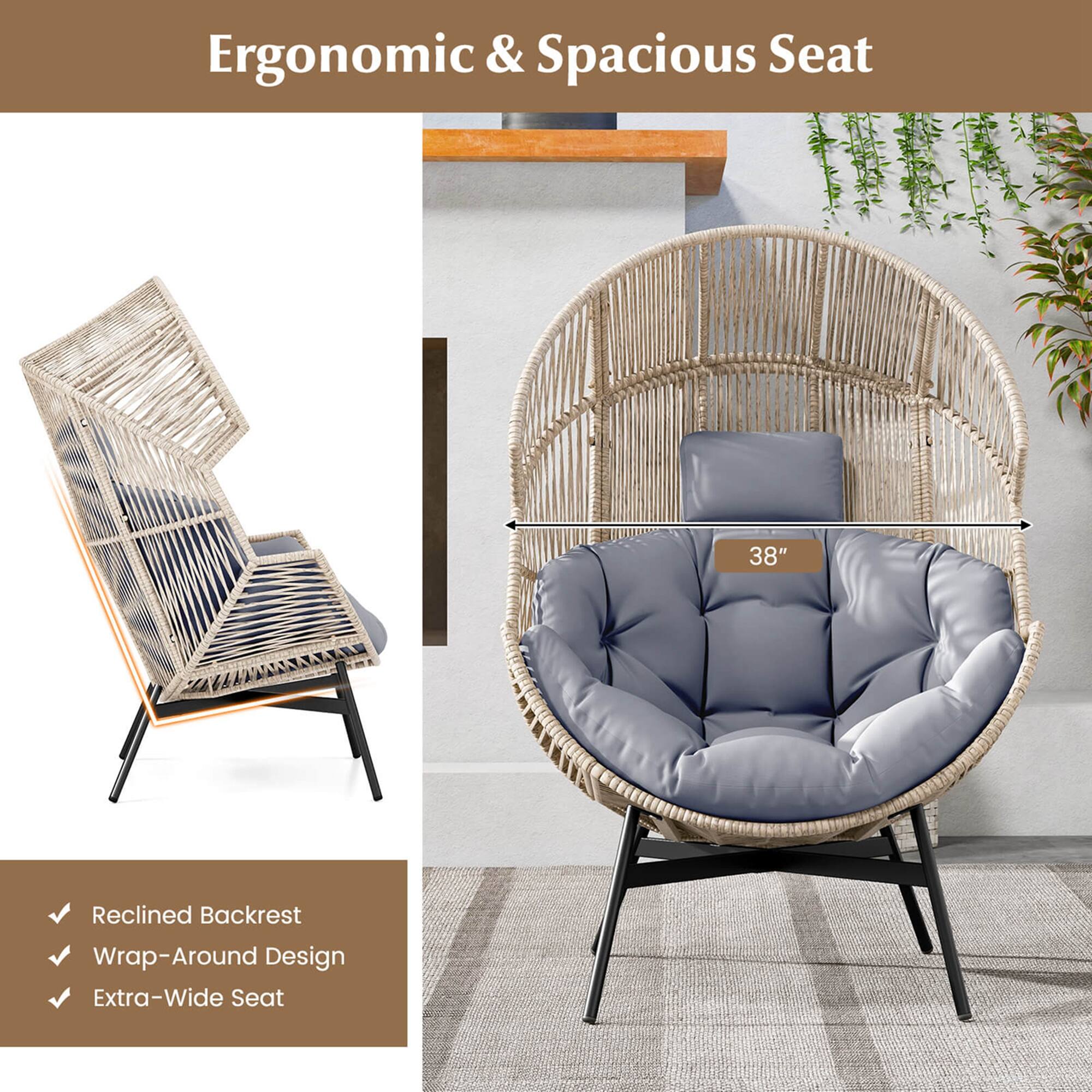 Ergonomic & Spacious Seat

- Reclined Backrest
- Wrap-Around Design
- Extra-Wide Seat

38"