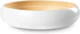 Lexa - Bamboo Fruit Bowl, 12 Inch - White
