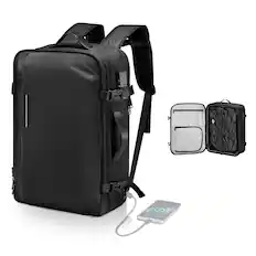 Front. VEVOR - Vacuum Travel Backpack, 65L, Expandable Vacuum Seal Compression Travel Backpack, with TSA-Approved Lock - Black.