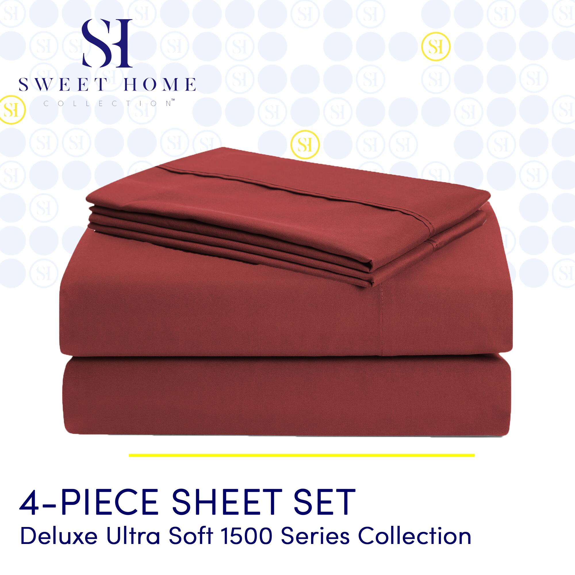 SI  
SWEET HOME  
COLLECTION™  

4-PIECE SHEET SET  
Deluxe Ultra Soft 1500 Series Collection