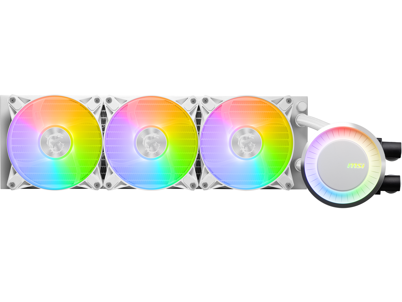 MSI - MAG CoreLiquid E360 360mm AIO ARGB Cooler - Triple 120mm Fans - LGA/AM5 - White