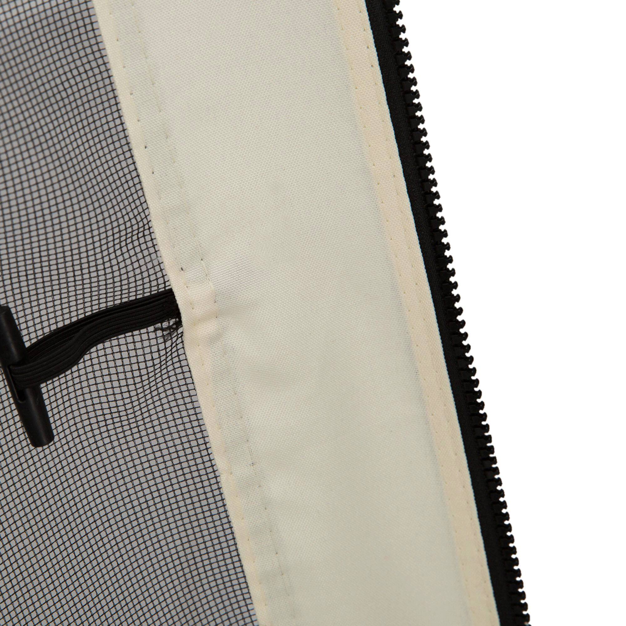 Alt View 4. Outsunny - 13' x 13' Universal Replacement Mesh Sidewall Netting for Patio Gazebos and Canopy Tents with Zippers, Sidewall Only - Cream White.