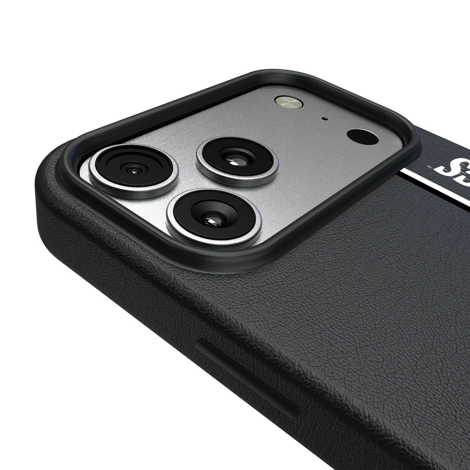 Alt View 2. Keyscaper - Black Los Angeles Kings Sidebar Magnetic iPhone Case - 16 Pro Max - Black.
