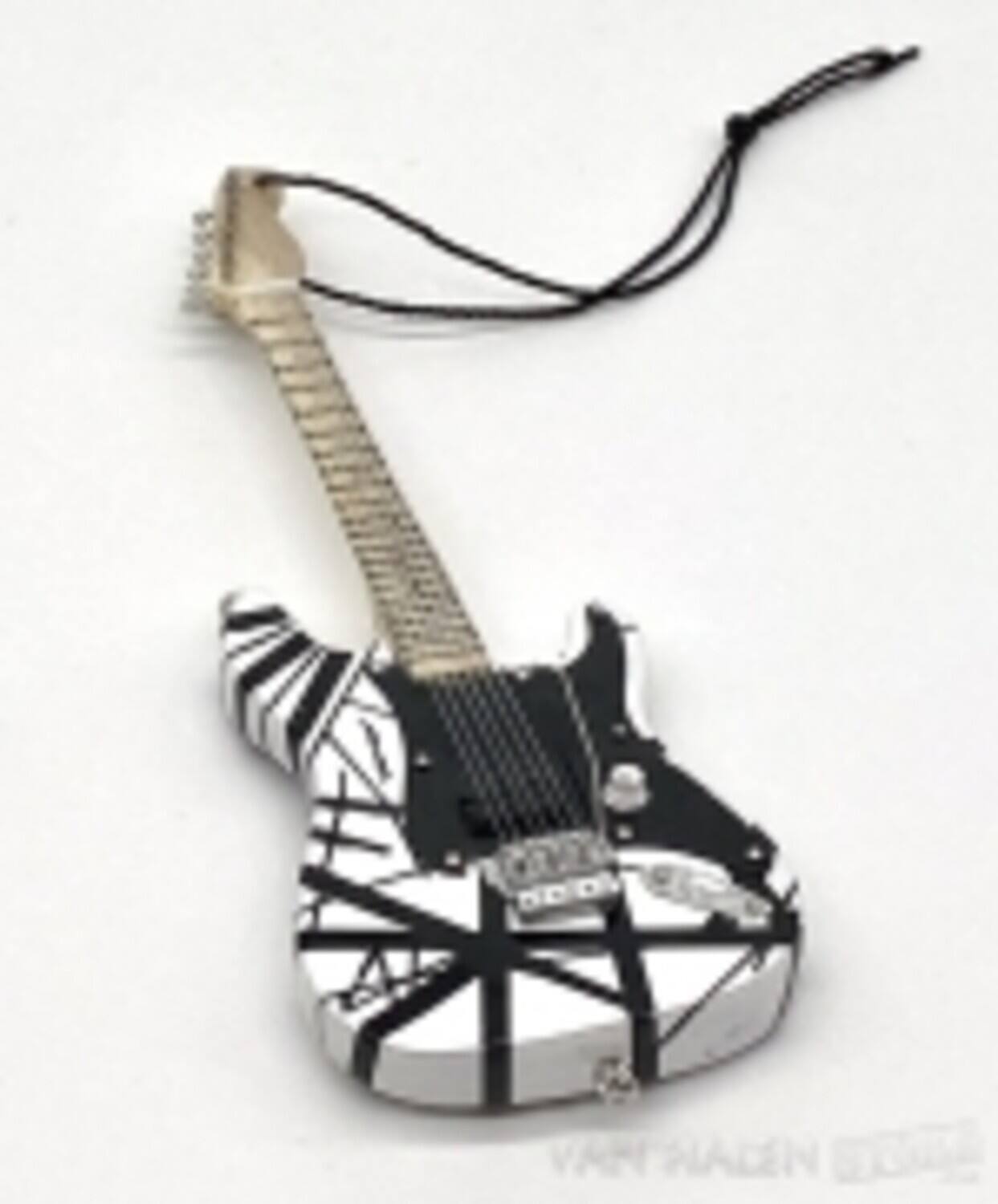 Eddie Van Halen - EVH Eddie Van Halen Black & White Guitar Holiday Ornament EVH-003-6 - COLLECTIBLES