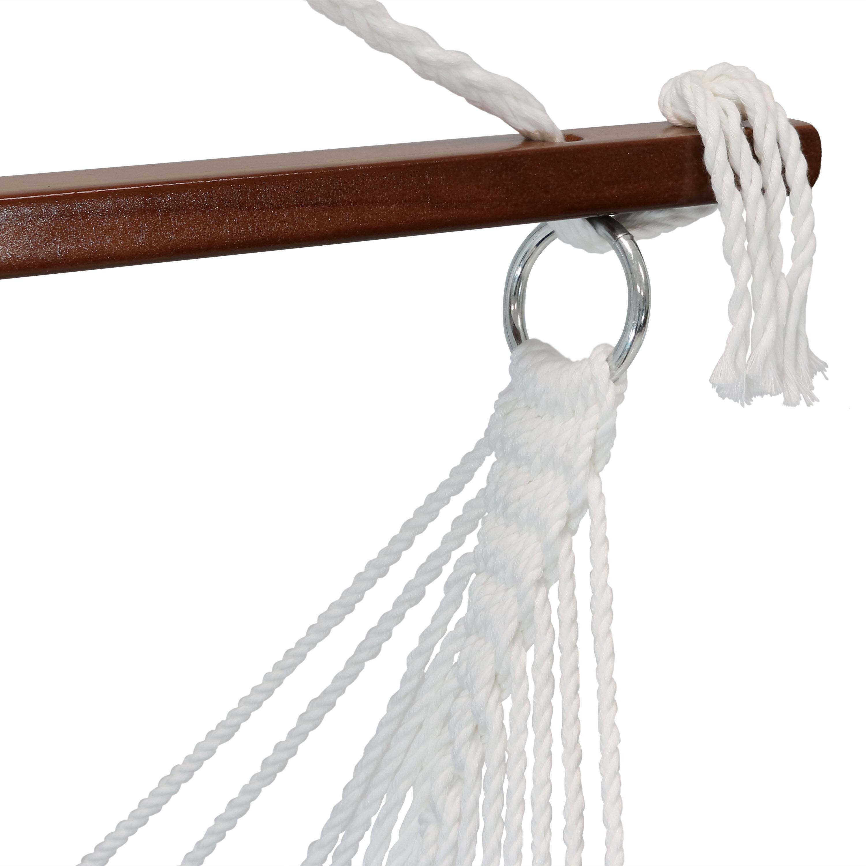 Alt View 6. Sunnydaze - Polyester Victorian Hammock Chair with Steel C-Stand - Navy Blue.