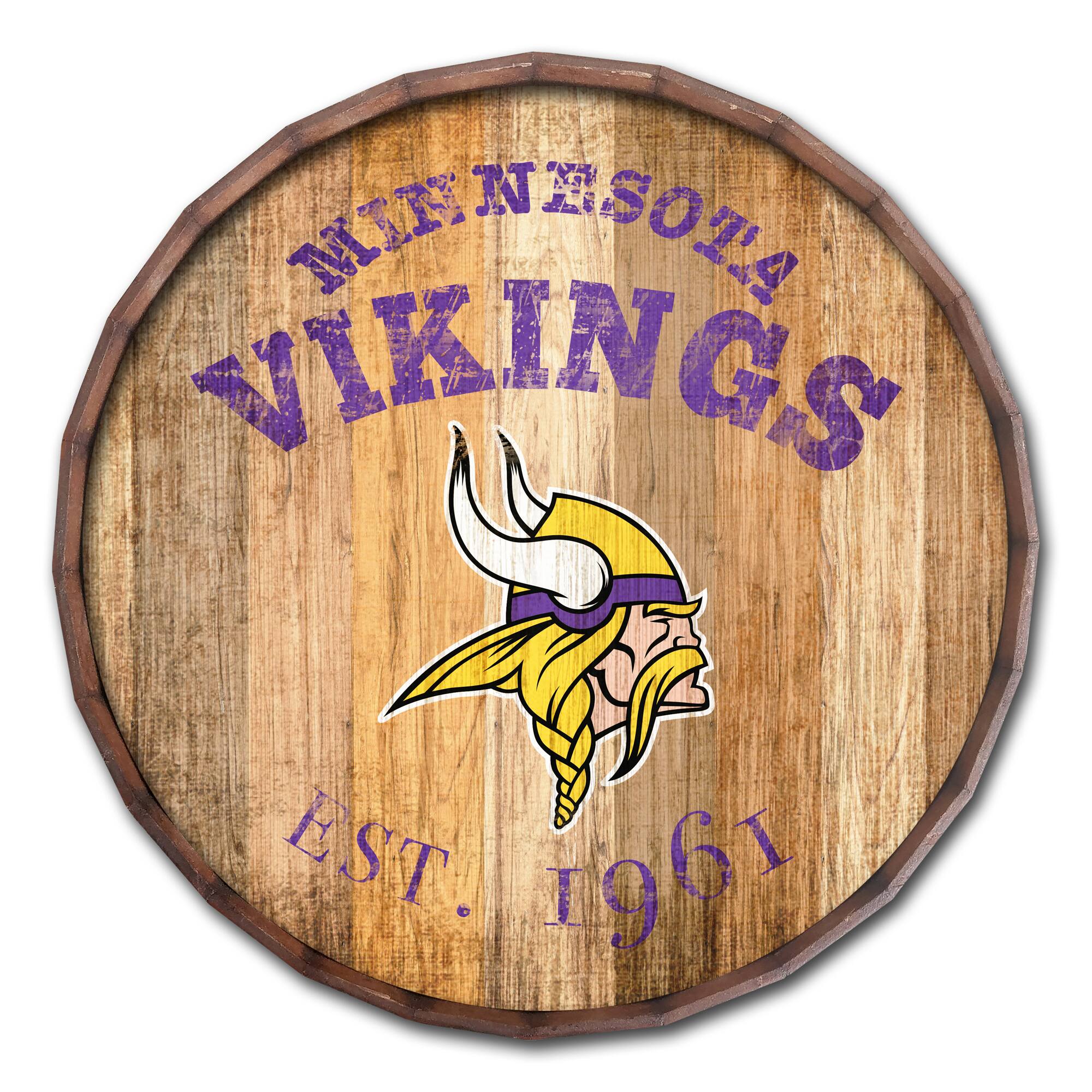 Minnesota Vikings 24'' Established Date Barrel Top