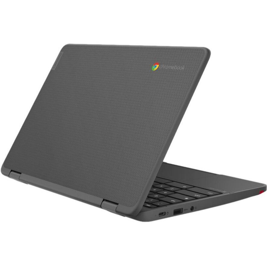 Alt View 3. Lenovo - Lenovo 300e Yoga 11.6" HD Touchscreen Convertible 2 in 1 Chromebook ARM Cortex A76 8GB RAM 64GB eMMC Graphite Gray - ARM - Graphite Gray.