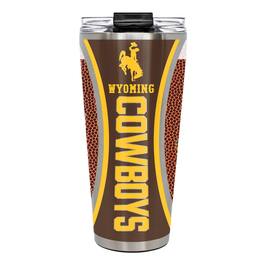 Great American Products - Wyoming Cowboys 32oz. Big Slim Game Ball Travel Tumbler - Brown