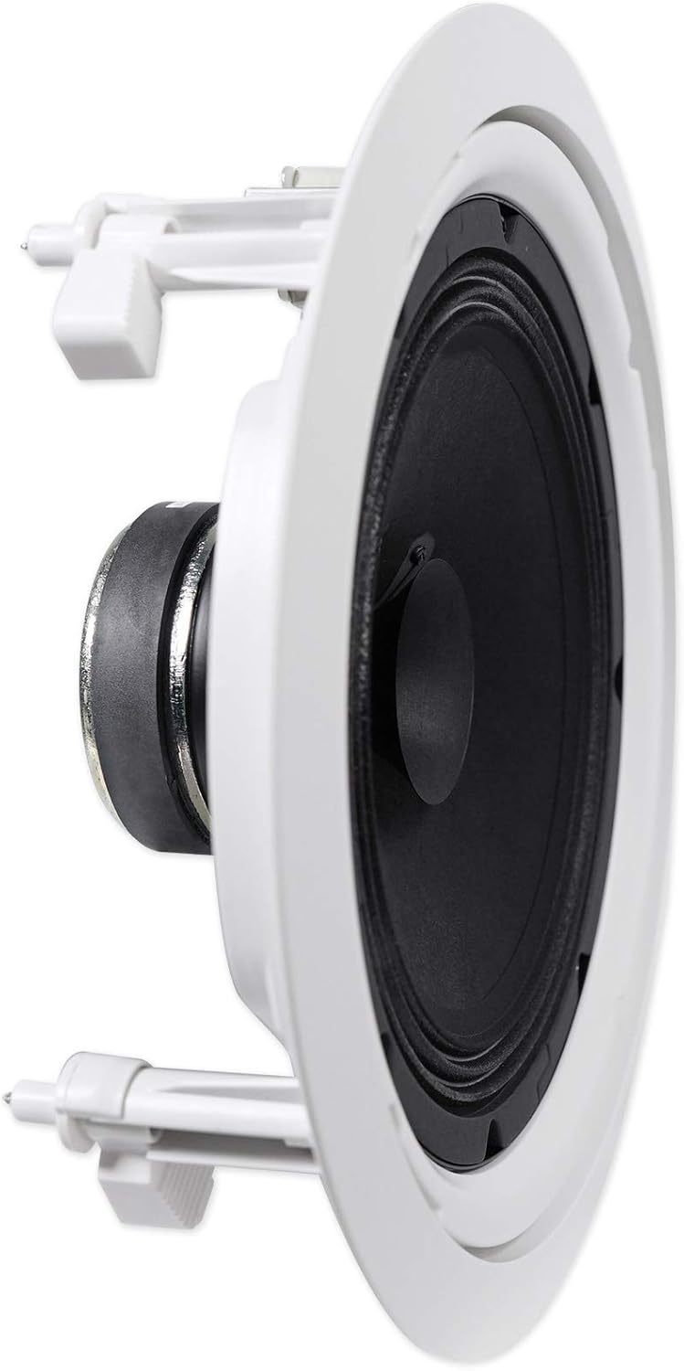 Left. JBL - JBL 8128 | 8-inch, Full-range, In-Ceiling Loudspeaker - White.