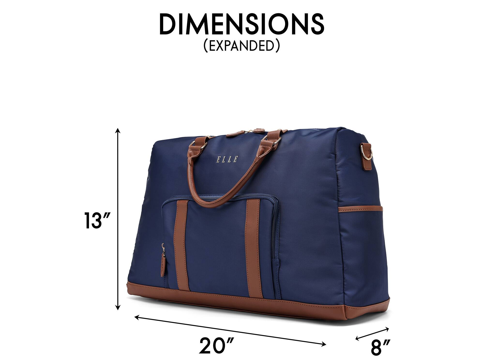 DIMENSIONS (EXPANDED)
ELLE
13"
20"
8"