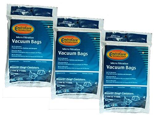 EnviroCore TECHNOLOGIES Micro Filtration Vacuum Bags

A MUST FOR ALLERGY SUFFERERS

Bissell Zing Canisters 7100 & 7100L Series 2 Micro Filtration Vacuum Bags
