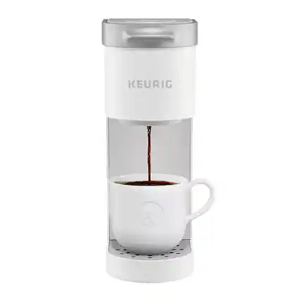 Front. Keurig - Keurig K-Mini Single Serve K-Cup Pod Coffee Maker (Warm Stone) - Stone.