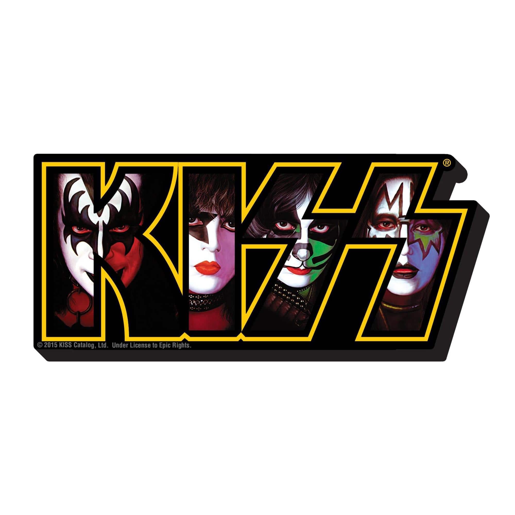 NMR Distribution - KISS Logo Funky Chunky Magnet - Black