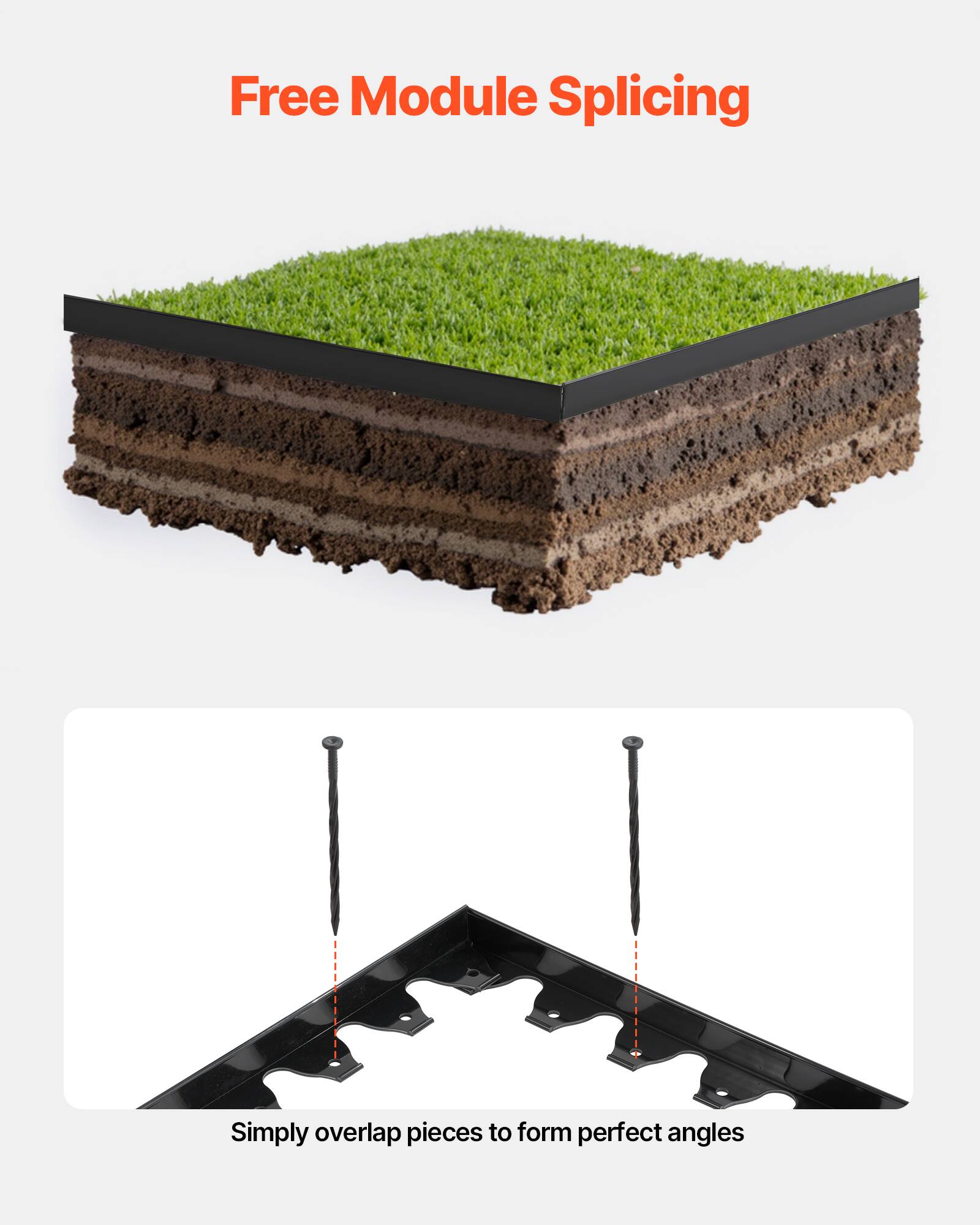 Free Module Splicing

Simply overlap pieces to form perfect angles