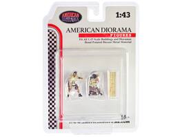 "4X4 Mechanics" 2 Piece Diecast Figure Set 4 for 1/43 Scale Models by American Diorama - Multi