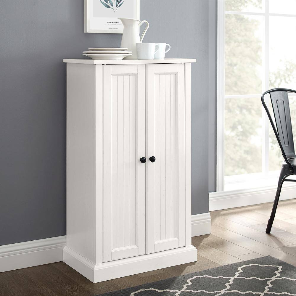 Alt View 10. Crosley Furniture - Seaside Storage Cabinet - White.