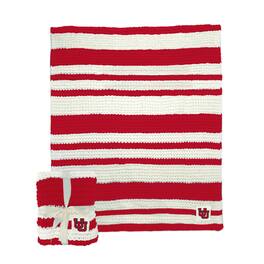 Logo Brands - Utah Utes 50" x 60" Cable-Knit Throw Blanket - Multicolor