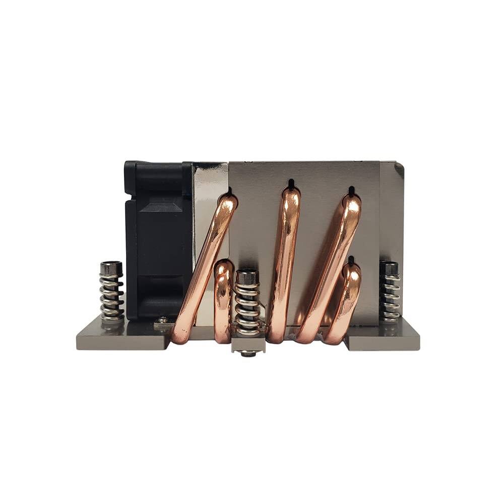 Left. Dynatron - genoa copper heatsink and active cooler | sp5 j10 - Black.