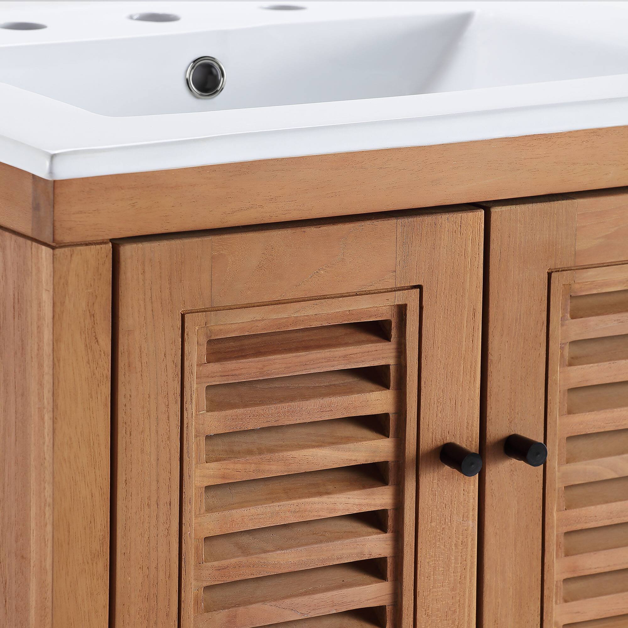 Alt View 6. Modway - Birdie Bathroom Vanity Basin Included - Natural White.