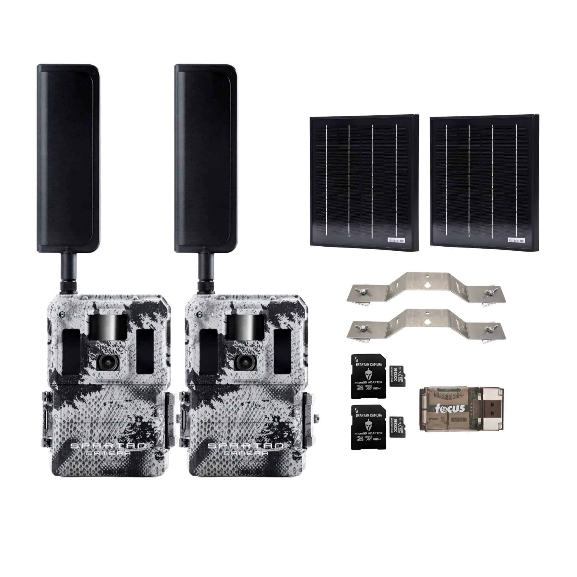 Bundle - Spartan Camera - Spartan GoLive2 4G/LTE Trail Camera with Solar Panel and Accessories