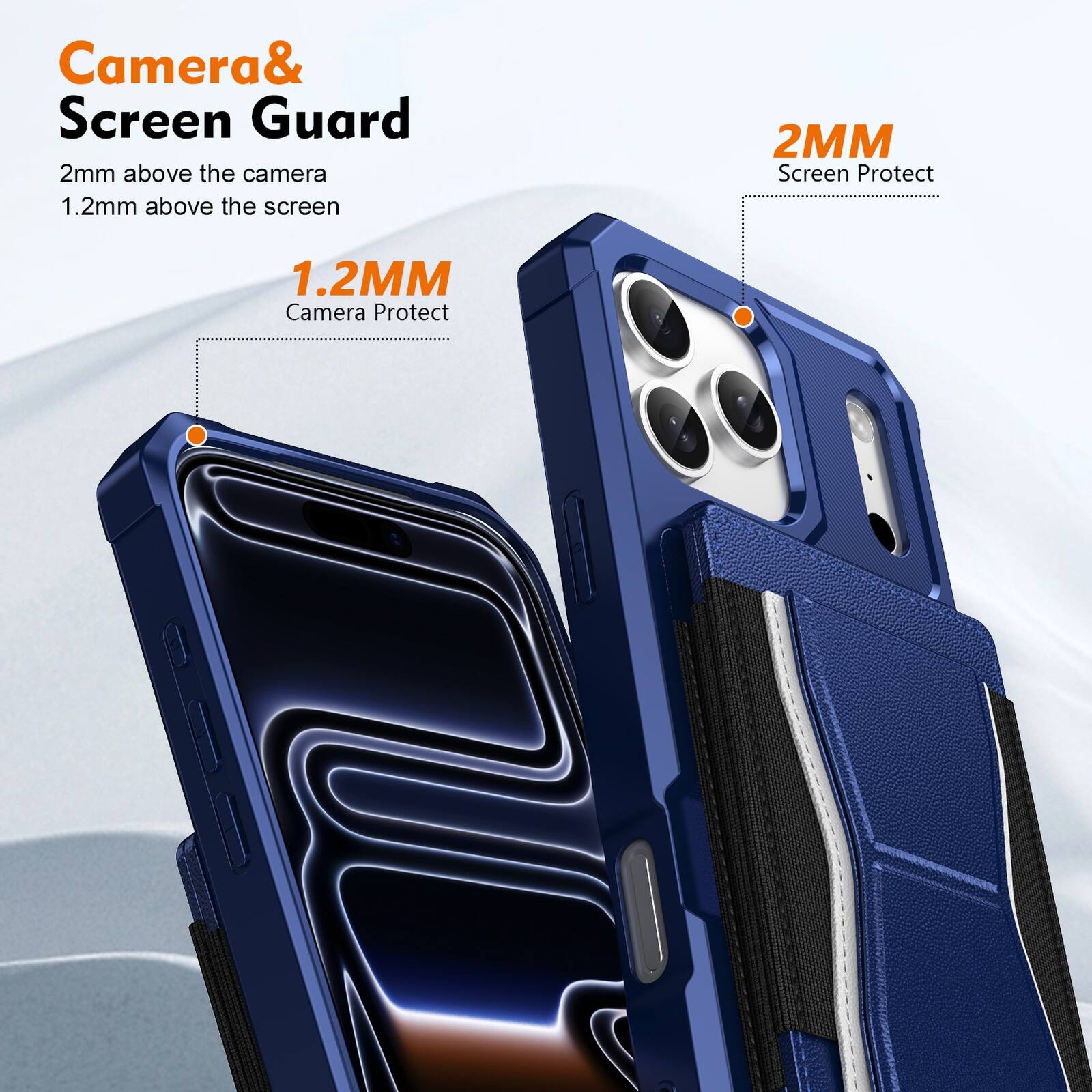 Camera & Screen Guard  
2mm above the camera  
1.2mm above the screen  

1.2MM Camera Protect  
2MM Screen Protect