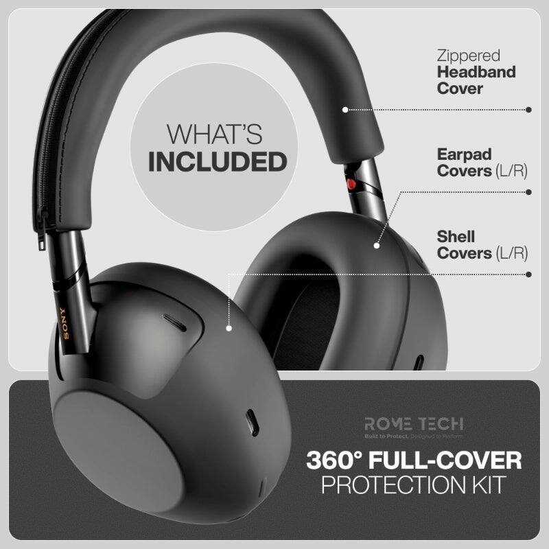 Zippered Headband Cover

WHAT'S INCLUDED
Earpad Covers (L/R)
Shell Covers (L/R)

SONY

ROME TECH
Built to Protect, Designed to Perform
360° FULL-COVER PROTECTION KIT