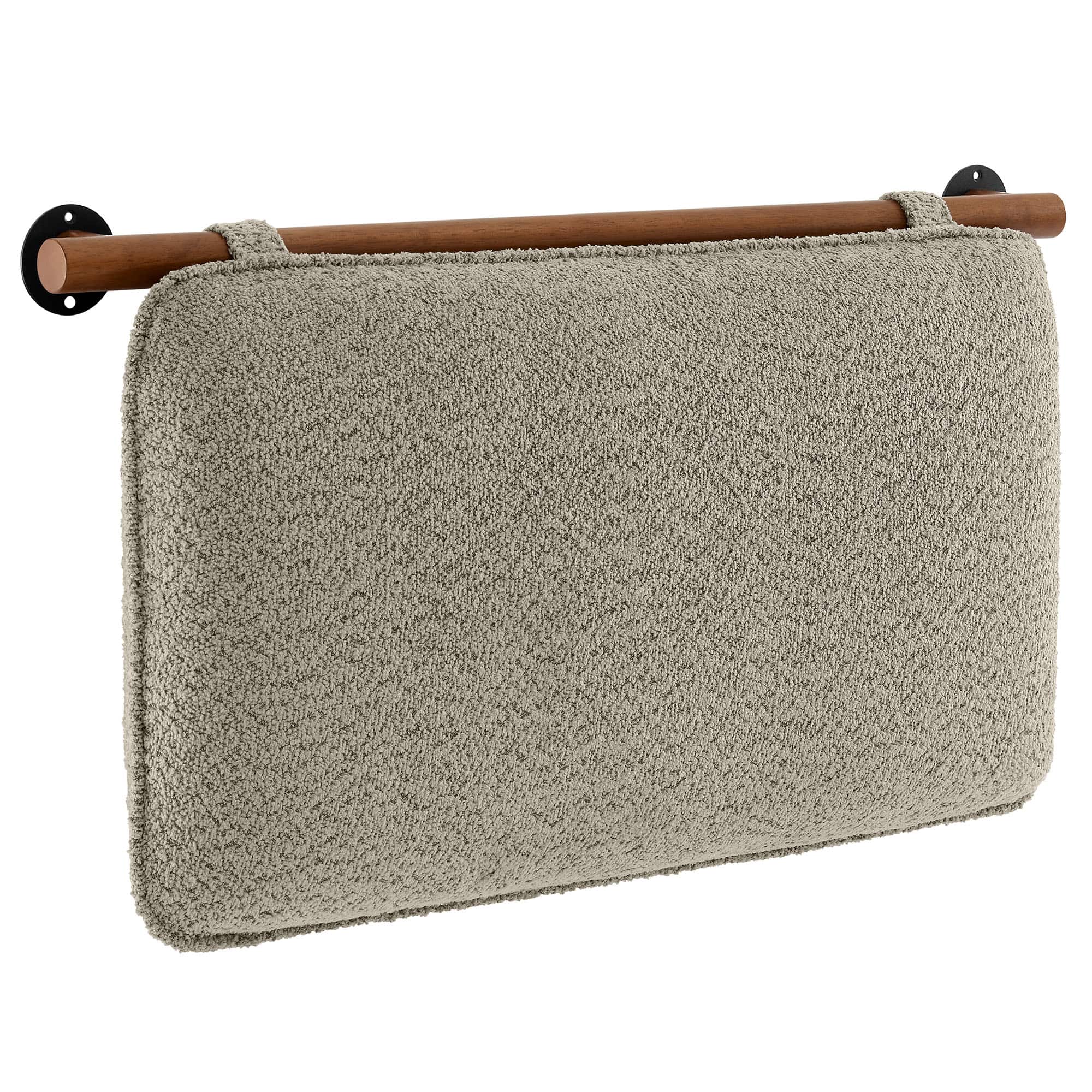 Anela Wall-Mounted Chenille Upholstered Twin Headboard by Modway - Brown