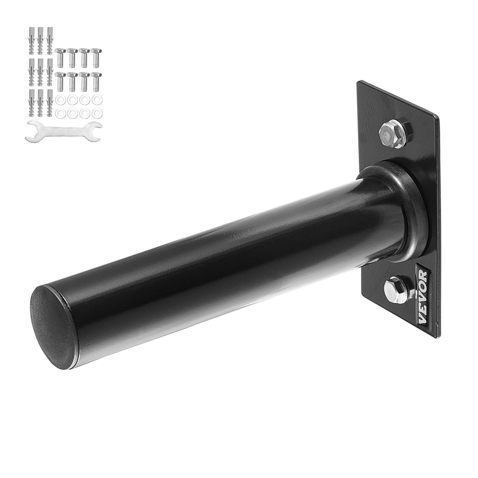 Alt View 5. VEVOR - Wall Mounted Weight Plate Holder, Weight Rack Storage for 2-Inch Weight Plates, 330 lbs Load Capacity Weight - Black (Powder Coated Matte Finish).