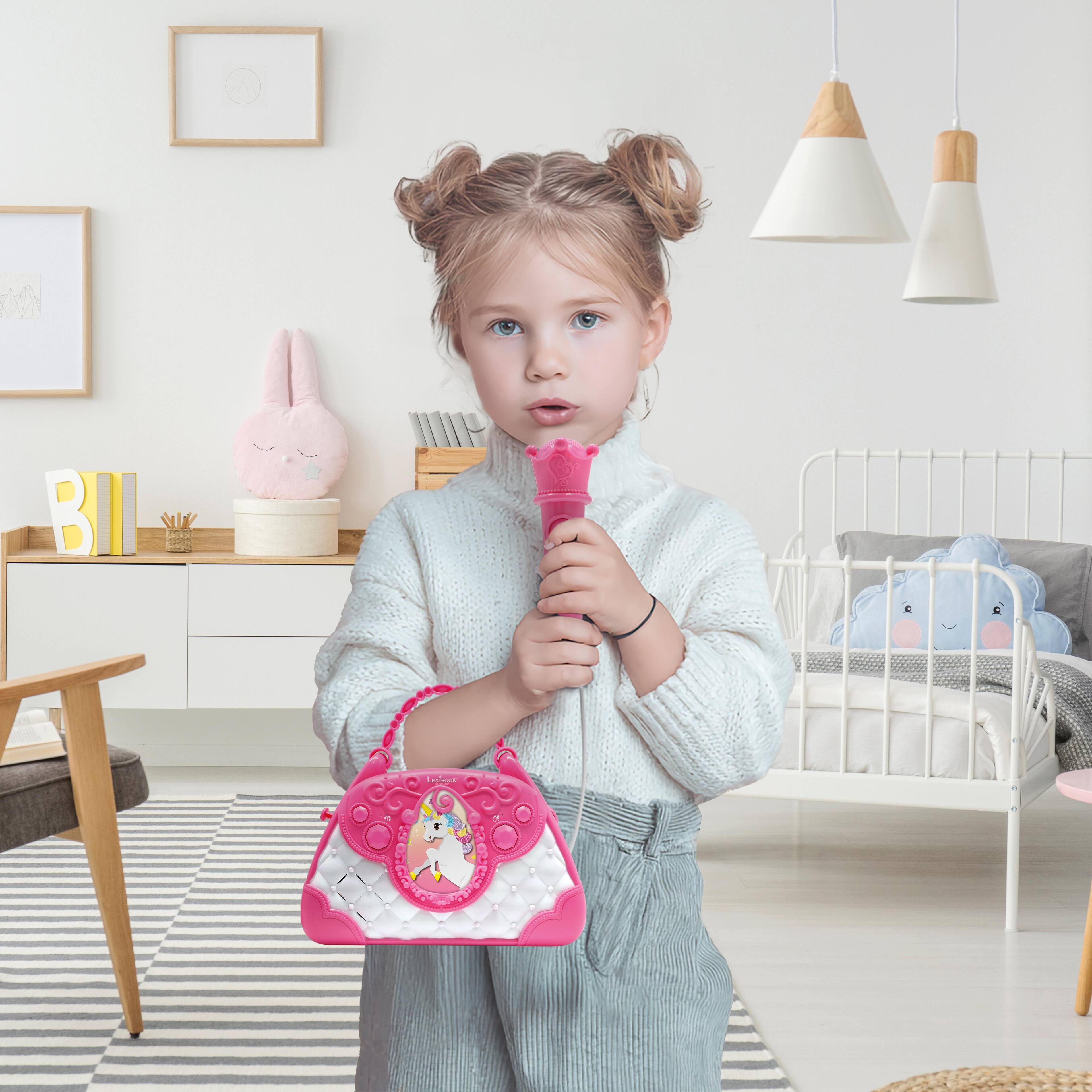 Alt View 3. Lexibook - Unicorn Musical Speaker Handbag Design with Mic. Voice Changer and Line-In Cable.