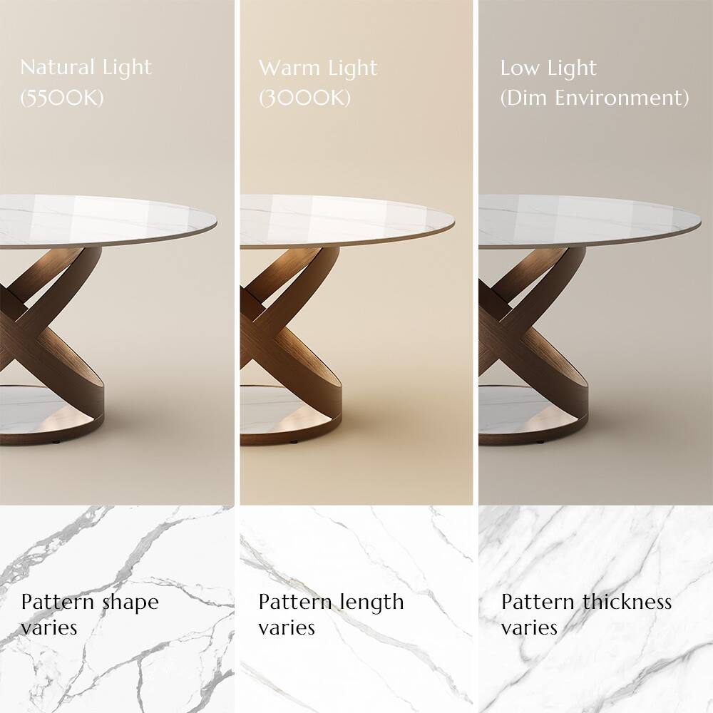 Natural Light (5500K)  
Warm Light (3000K)  
Low Light (Dim Environment)  

Pattern shape varies  
Pattern length varies  
Pattern thickness varies