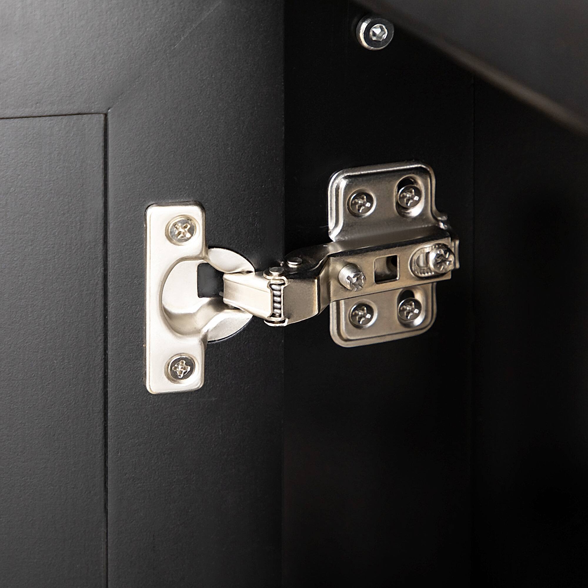 Alt View 8. Homcom - Rolling Kitchen Island with Storage, Wood Countertop Cart, 2 Drawers, 3 Cabinets, Towel Rack & Spice Stand - black.