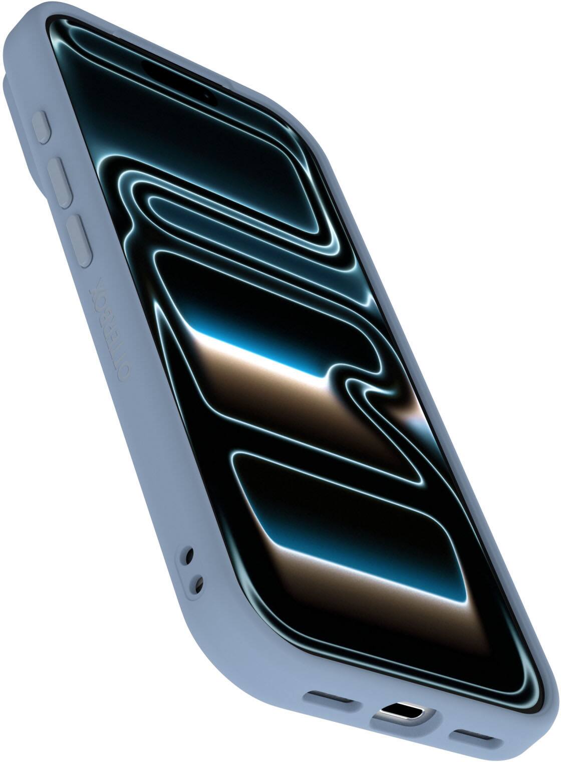 Left. OtterBox - Figura Series Hard Shell for iPhone 17 Pro - Polus Blue.