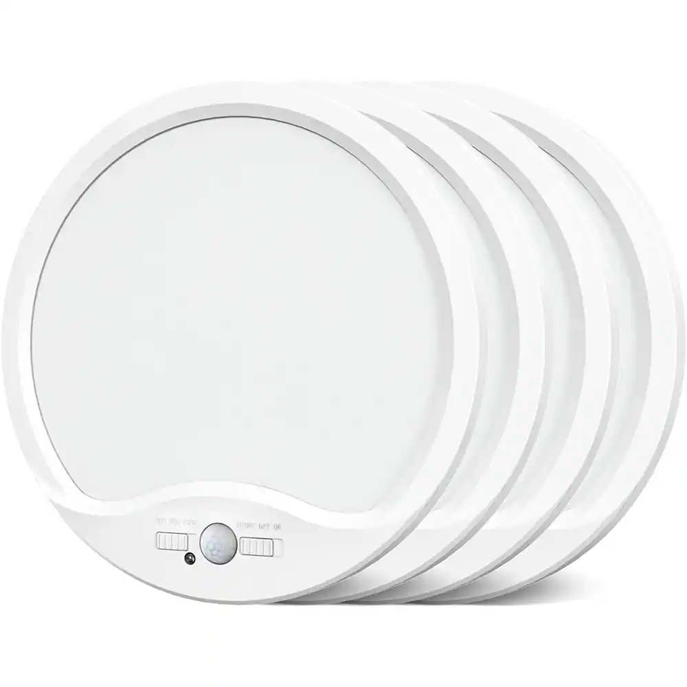 ACJPR - 4-Pack Motion Sensor Ceiling Light – 18W, 9", White