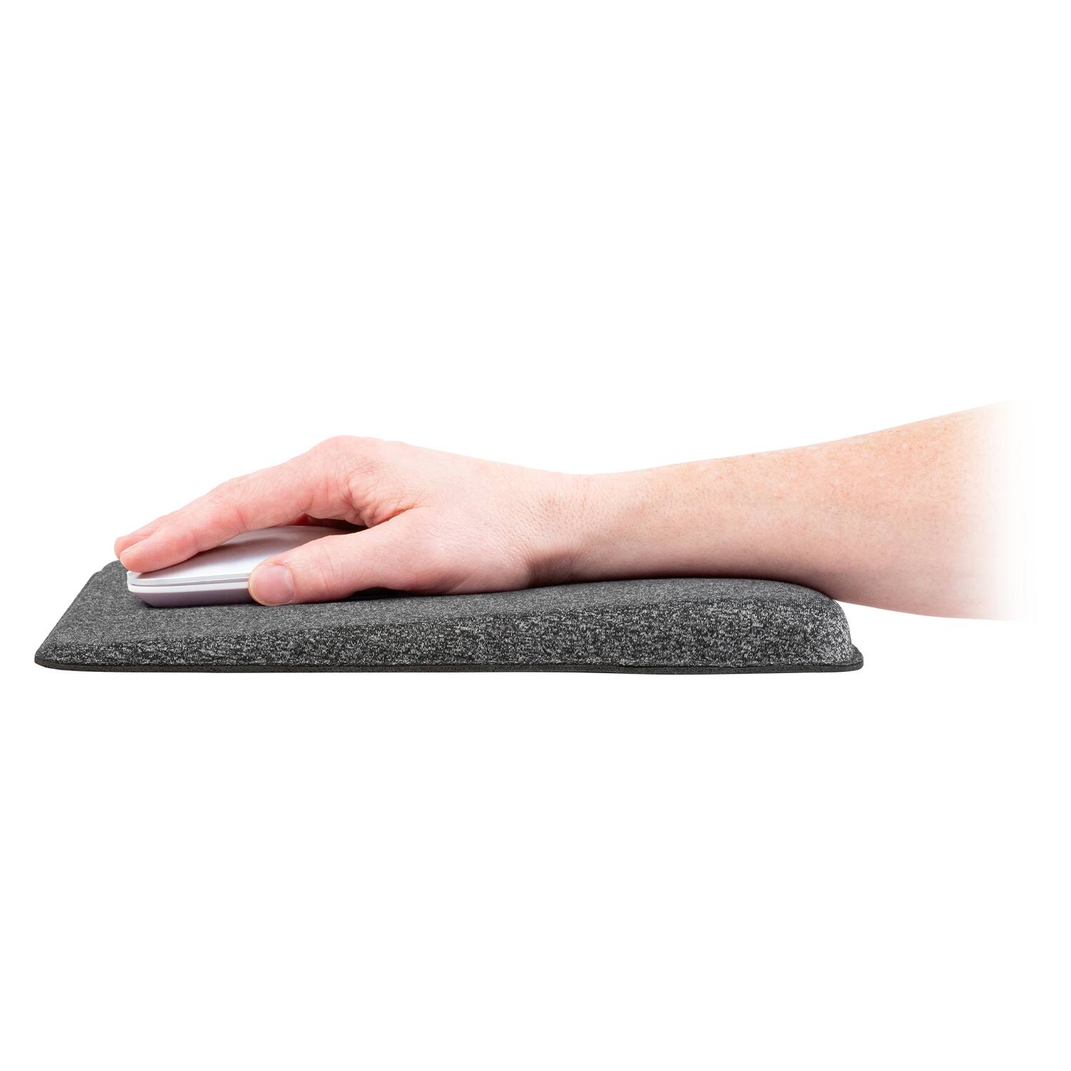 Alt View 3. Allsop - Premium Plush Angled Mouse Pad - GRAY.