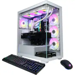 CyberPowerPC - Gaming Desktop - Intel Core Ultra 9 285K - NVIDIA GeForce RTX 5080 16GB - 64GB DDR5 - 4TB PCIe 4.0 SSD - White