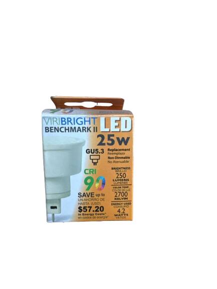 VIRIBRIGHT - MR16 LED Bulb, GU5.3, 25W EQ, Non-Dimmable, 90+ CRI, Warm White 2700K price history on PriceWatchPro