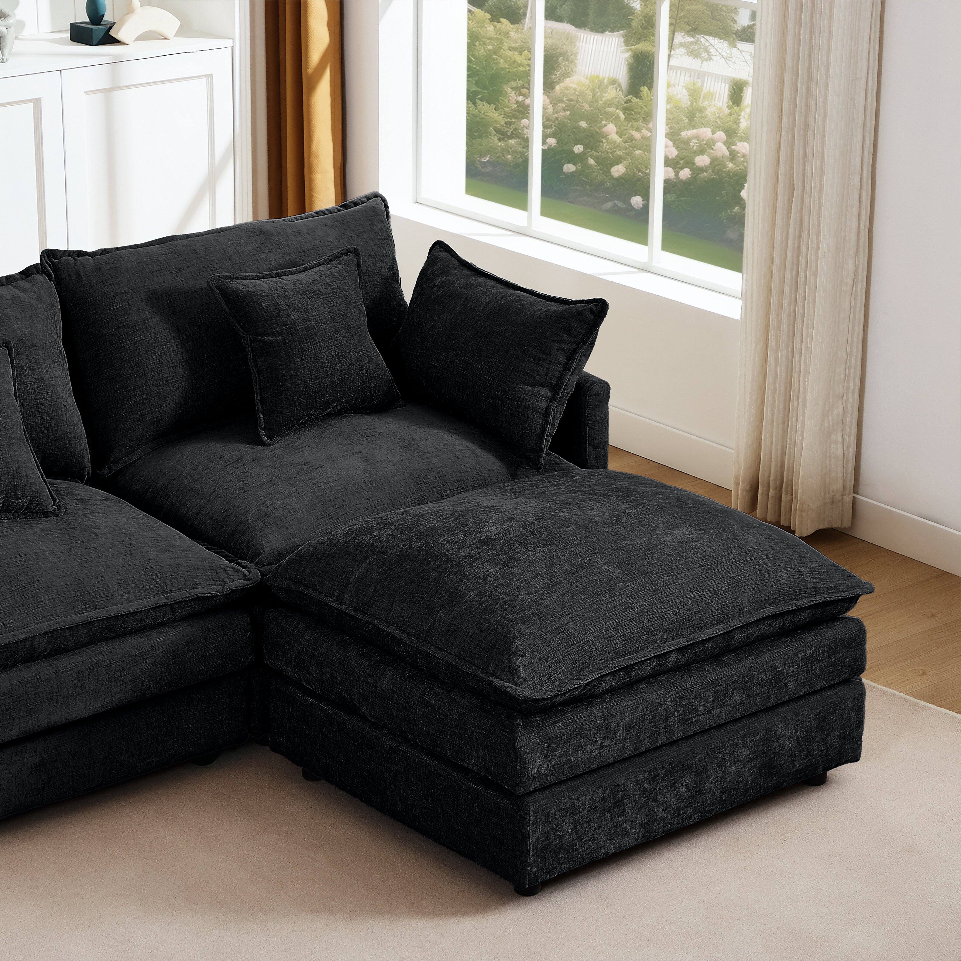 Roomtec Modular Sectional Sofa 102 Inch L Shaped Couch Set for Living ...